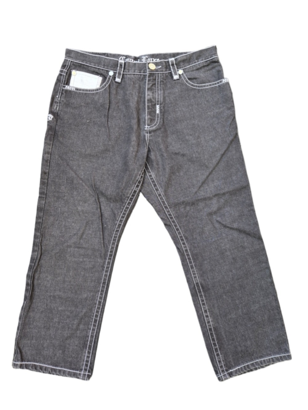 Mens Coogi Black Jeans with White Detail 40x34